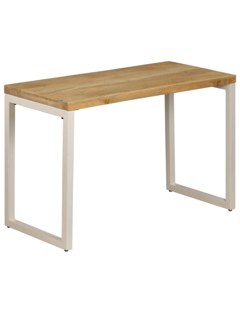 Vidaxl - vidaXL Mesa de jantar 115x55x76 cm madeira de mangueira maciça e aço