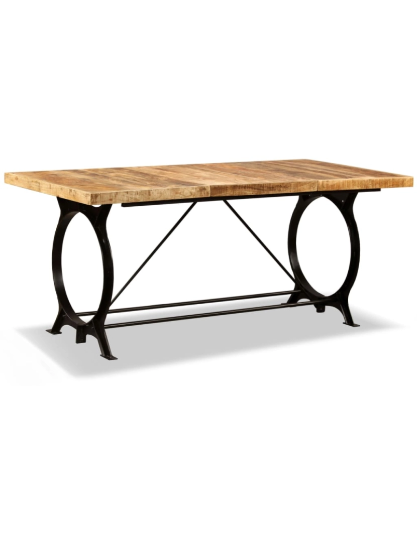 imagem de vidaXL Mesa de jantar madeira de mangueira maciça áspera 180 cm1