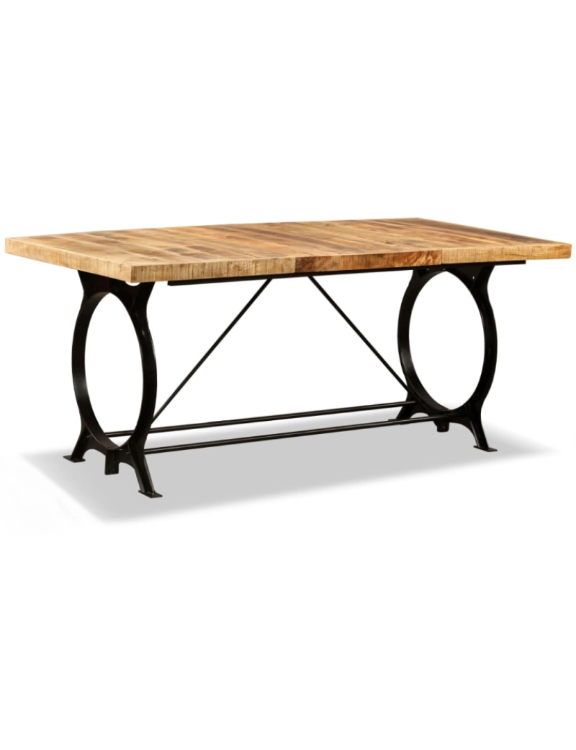 imagem de vidaXL Mesa de jantar madeira de mangueira maciça áspera 180 cm10