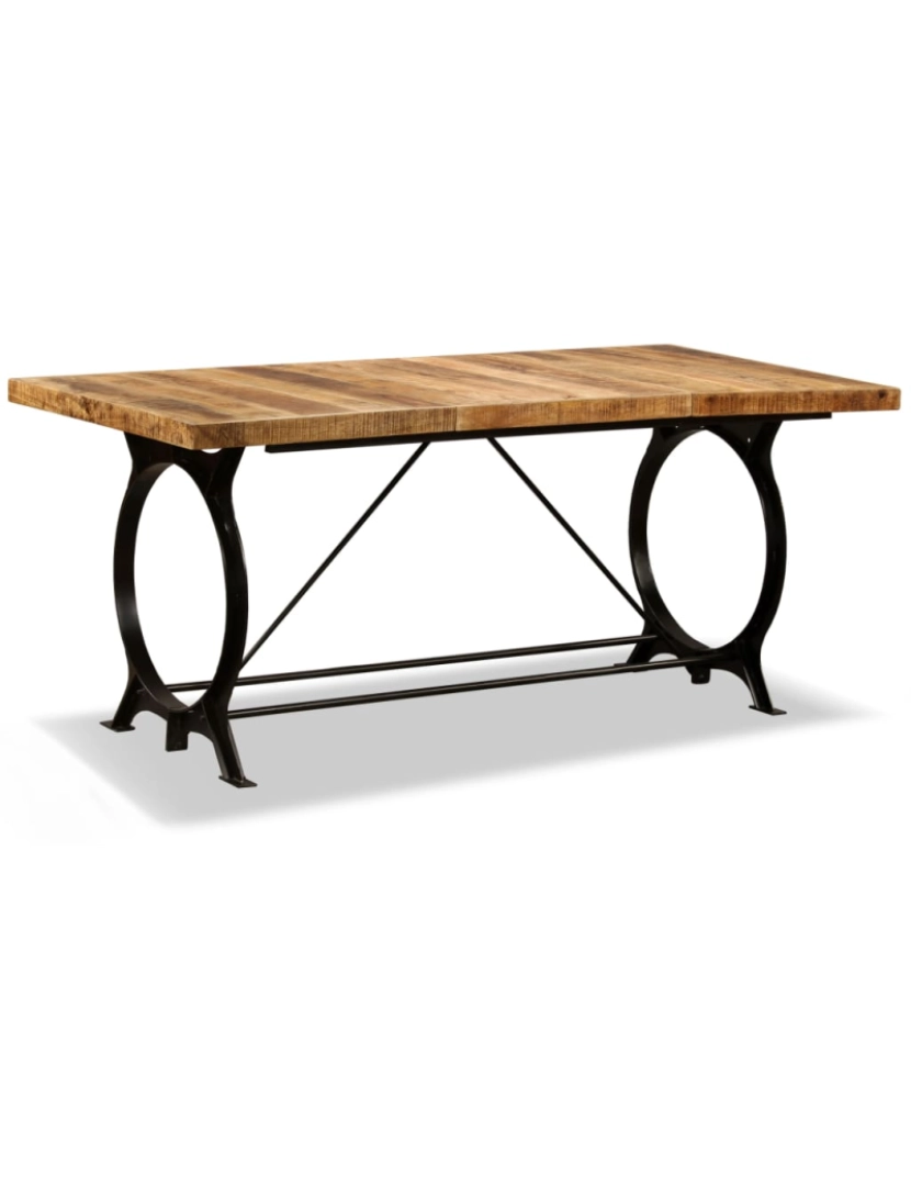 imagem de vidaXL Mesa de jantar madeira de mangueira maciça áspera 180 cm11