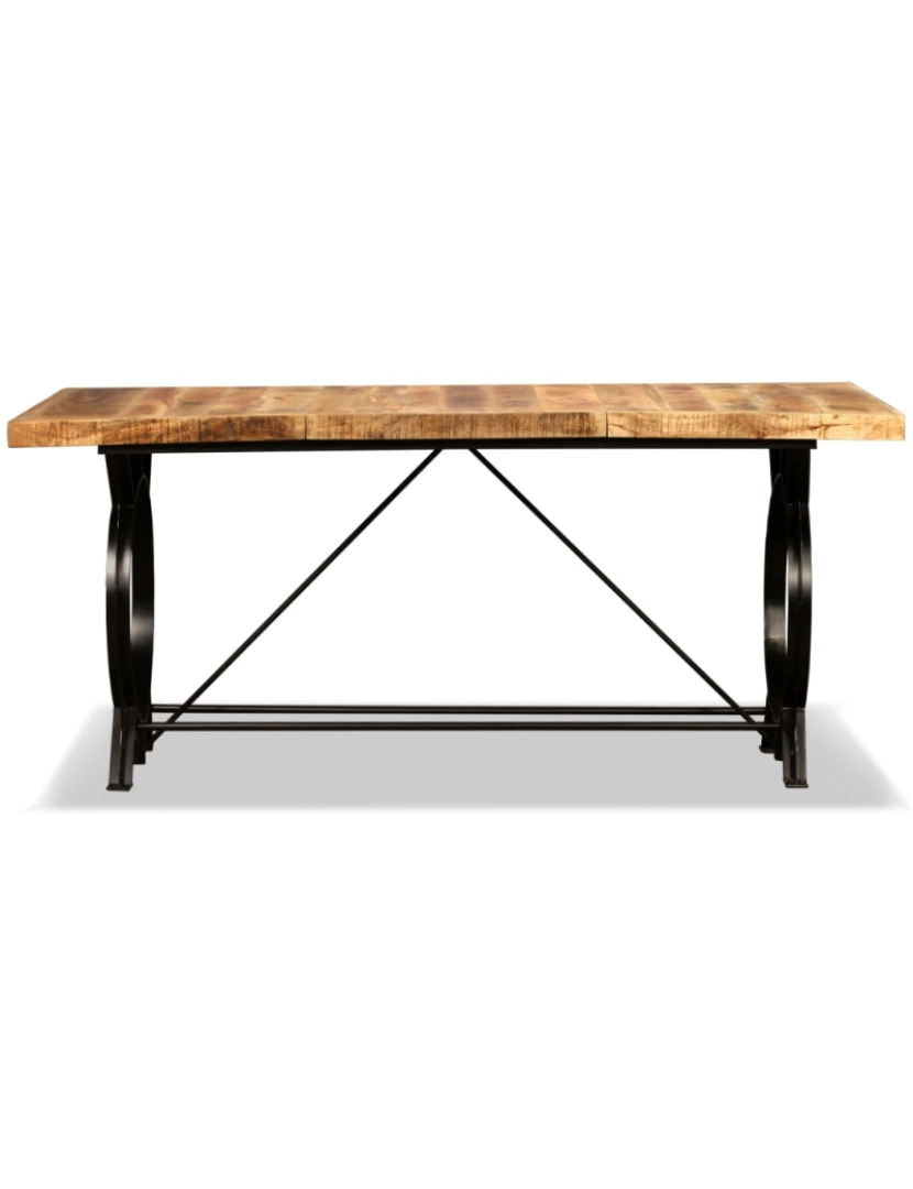 imagem de vidaXL Mesa de jantar madeira de mangueira maciça áspera 180 cm4