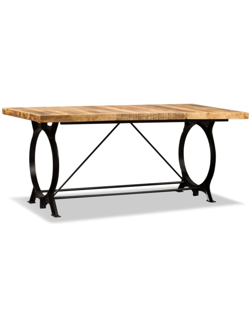 imagem de vidaXL Mesa de jantar madeira de mangueira maciça áspera 180 cm8