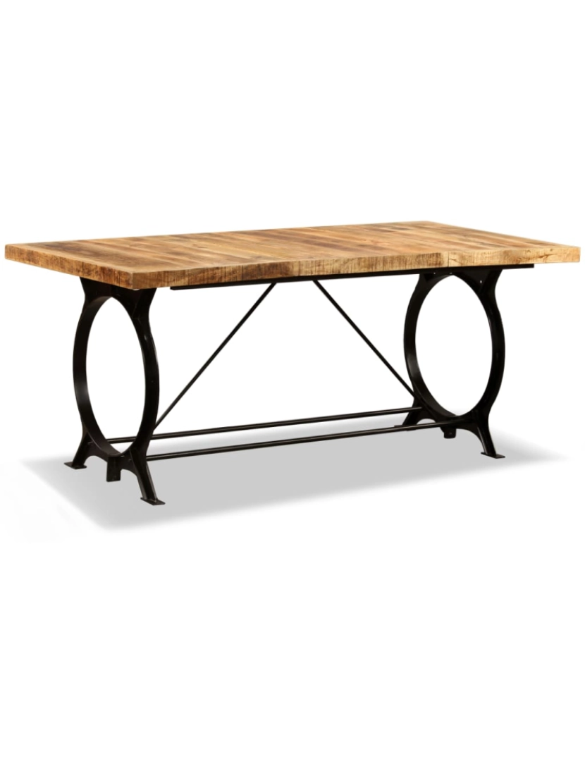 imagem de vidaXL Mesa de jantar madeira de mangueira maciça áspera 180 cm9