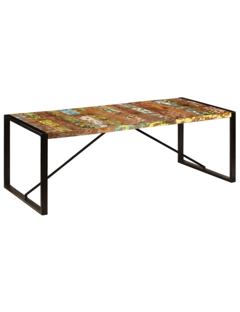 imagem de vidaXL Mesa de jantar madeira recuperada maciça 220x100x75 cm1