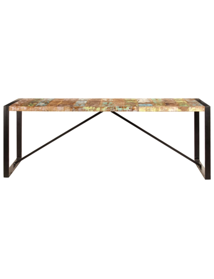 imagem de vidaXL Mesa de jantar madeira recuperada maciça 220x100x75 cm3