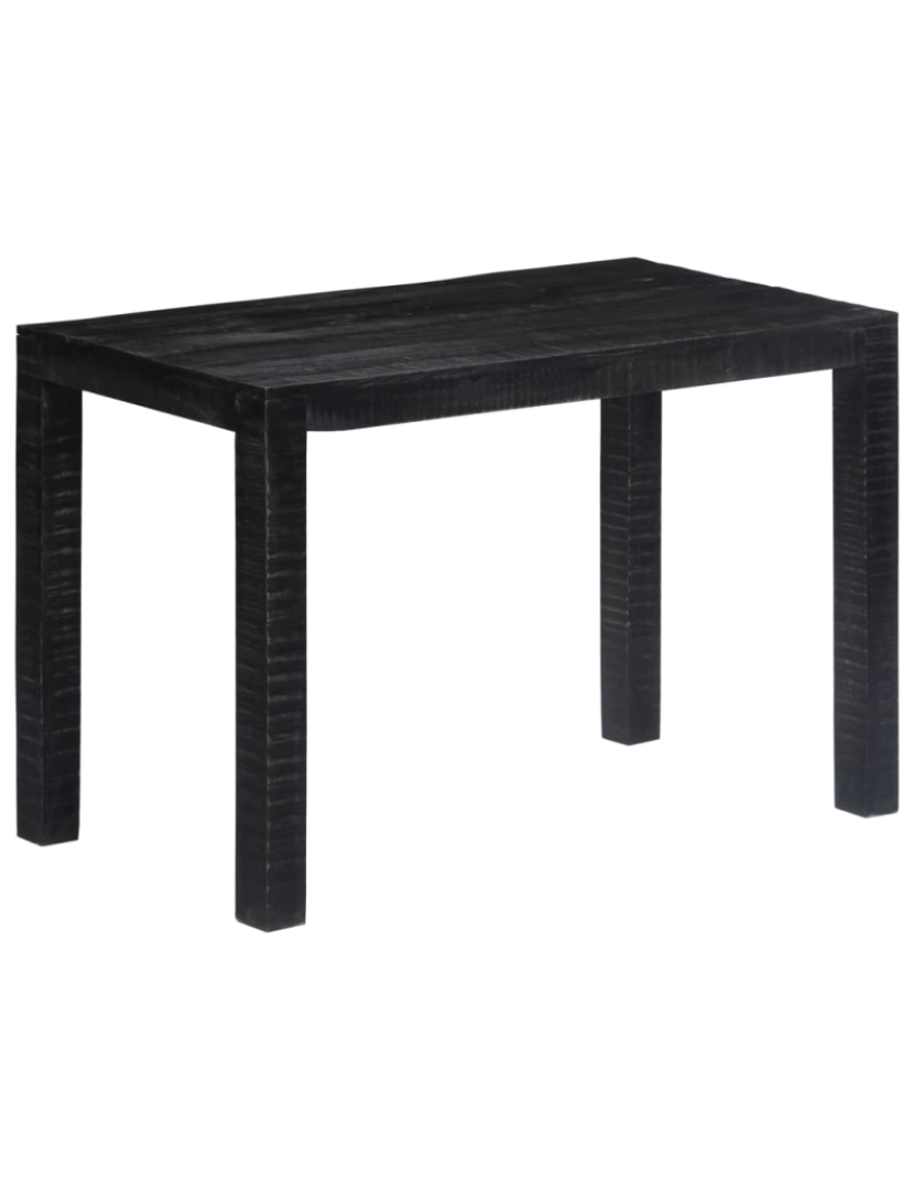 imagem de vidaXL Mesa de jantar 118x60x76 cm madeira de mangueira maciça preto1