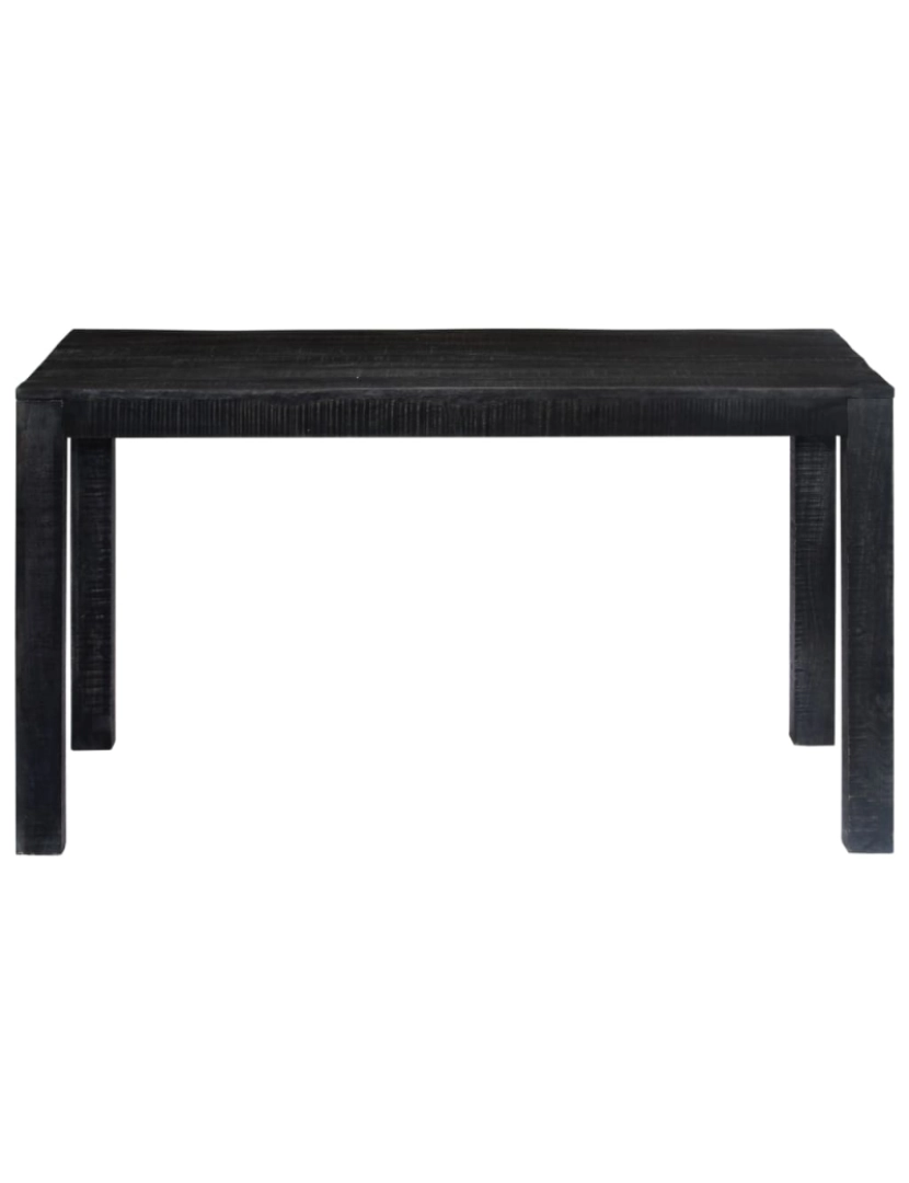 imagem de vidaXL Mesa de jantar 118x60x76 cm madeira de mangueira maciça preto3