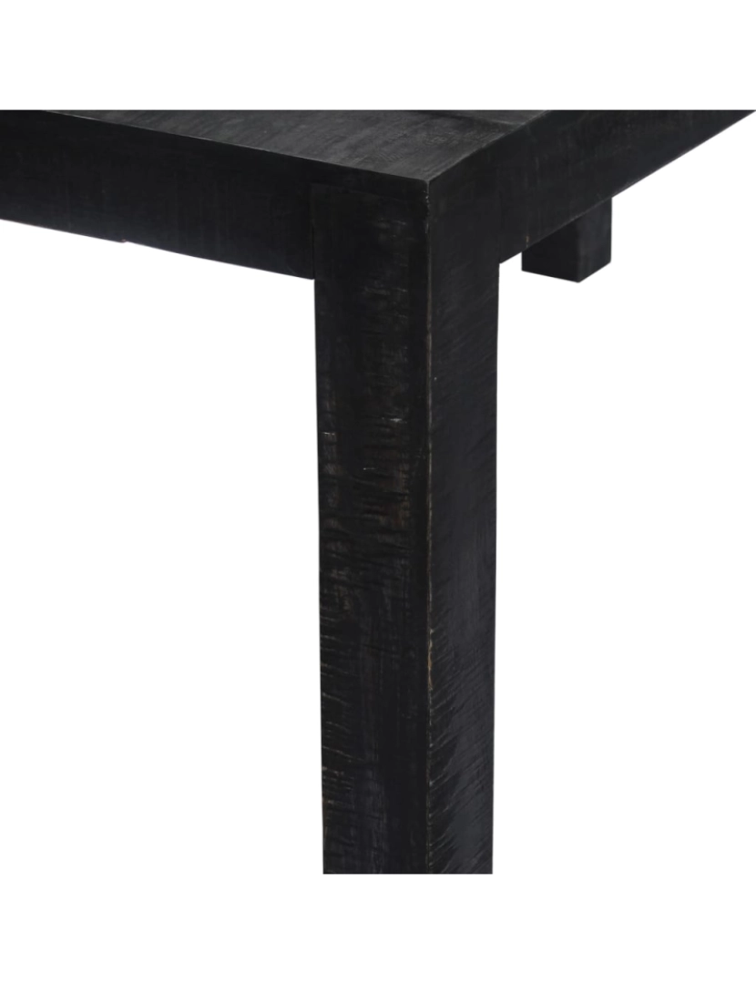 imagem de vidaXL Mesa de jantar 118x60x76 cm madeira de mangueira maciça preto4