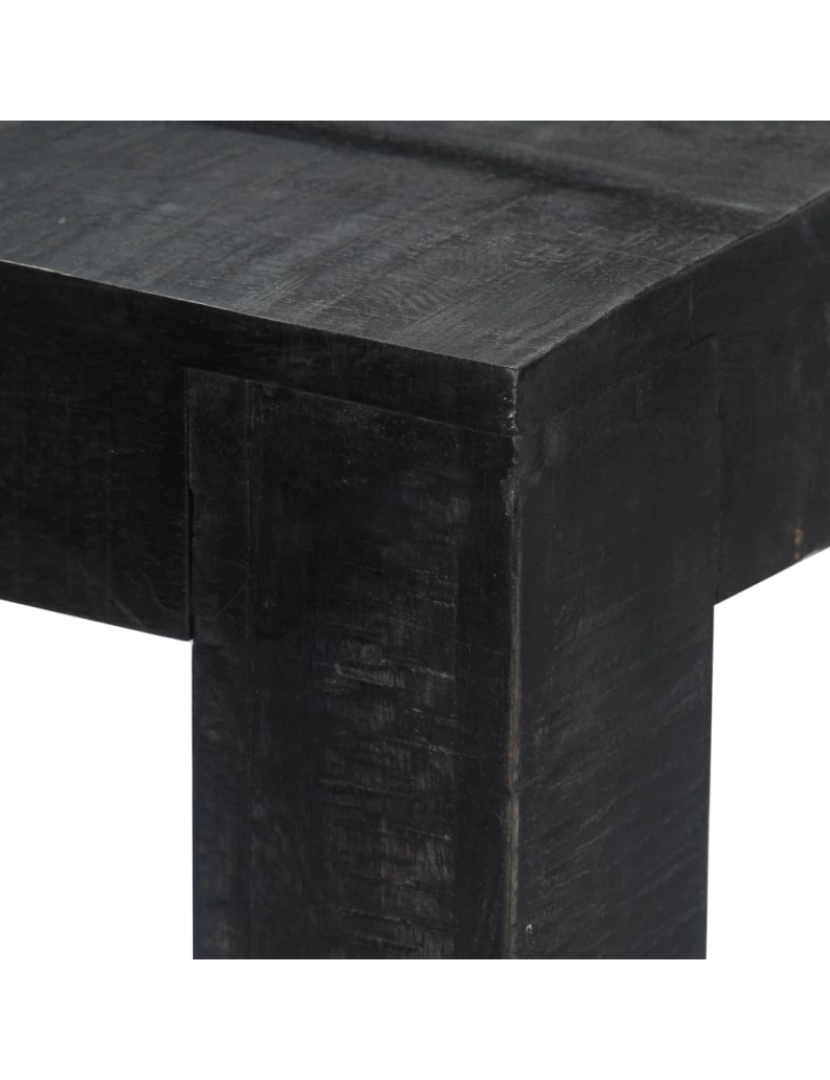 imagem de vidaXL Mesa de jantar 118x60x76 cm madeira de mangueira maciça preto5