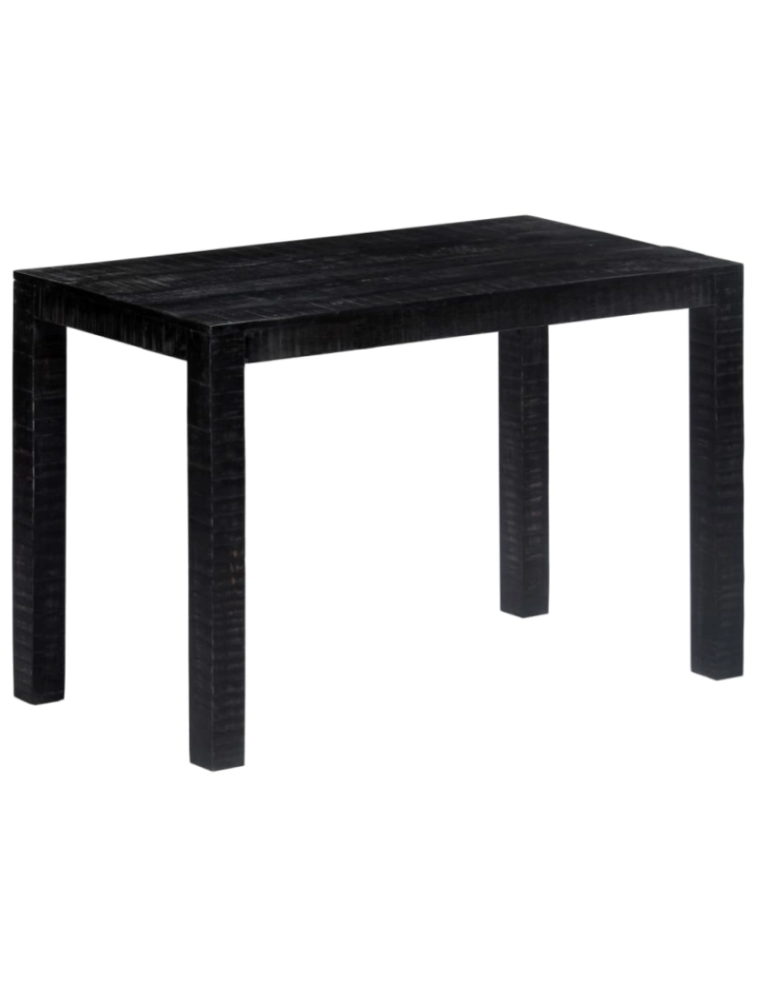 imagem de vidaXL Mesa de jantar 118x60x76 cm madeira de mangueira maciça preto6