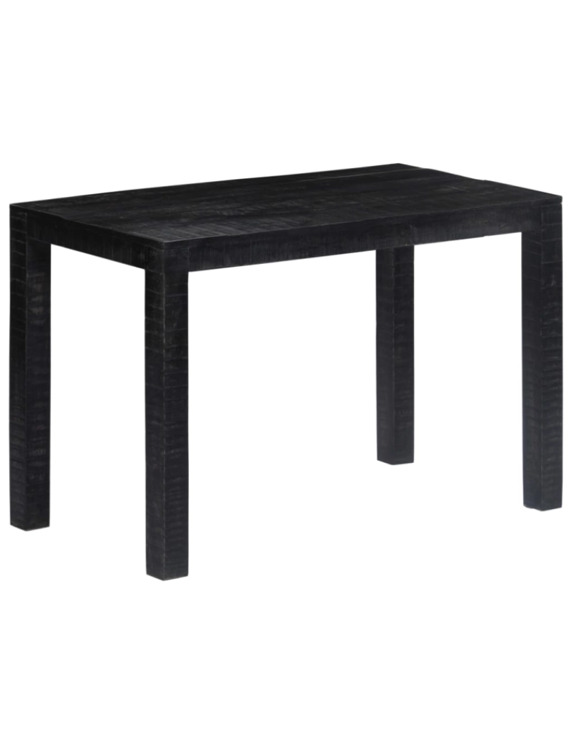 imagem de vidaXL Mesa de jantar 118x60x76 cm madeira de mangueira maciça preto7