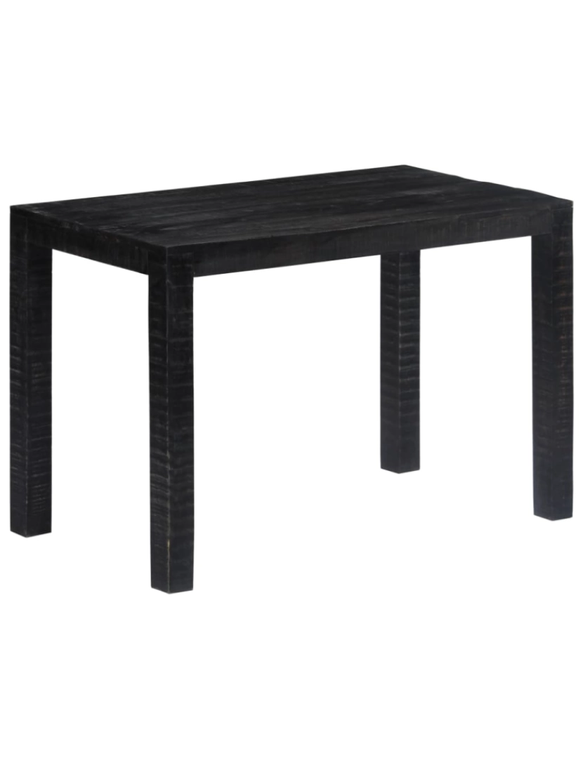 imagem de vidaXL Mesa de jantar 118x60x76 cm madeira de mangueira maciça preto8