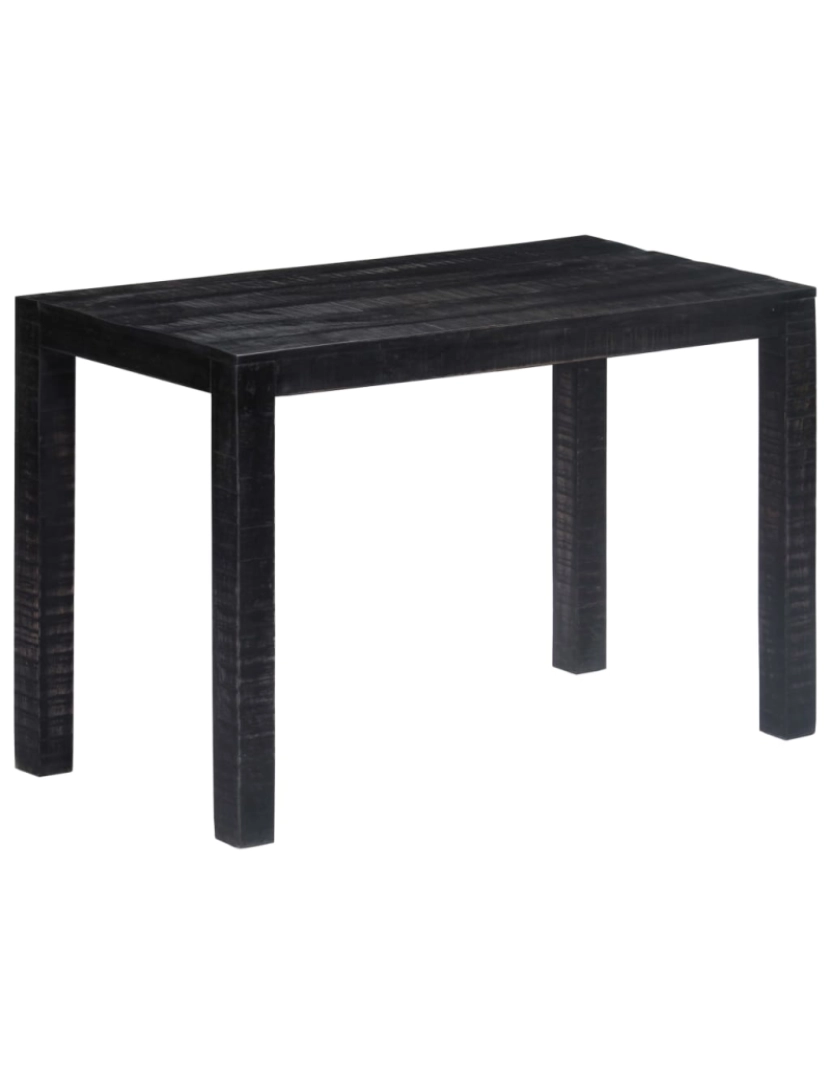 imagem de vidaXL Mesa de jantar 118x60x76 cm madeira de mangueira maciça preto9