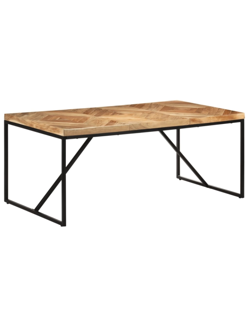 imagem de vidaXL Mesa de jantar 180x90x76 cm madeira acácia maciça e mangueira1