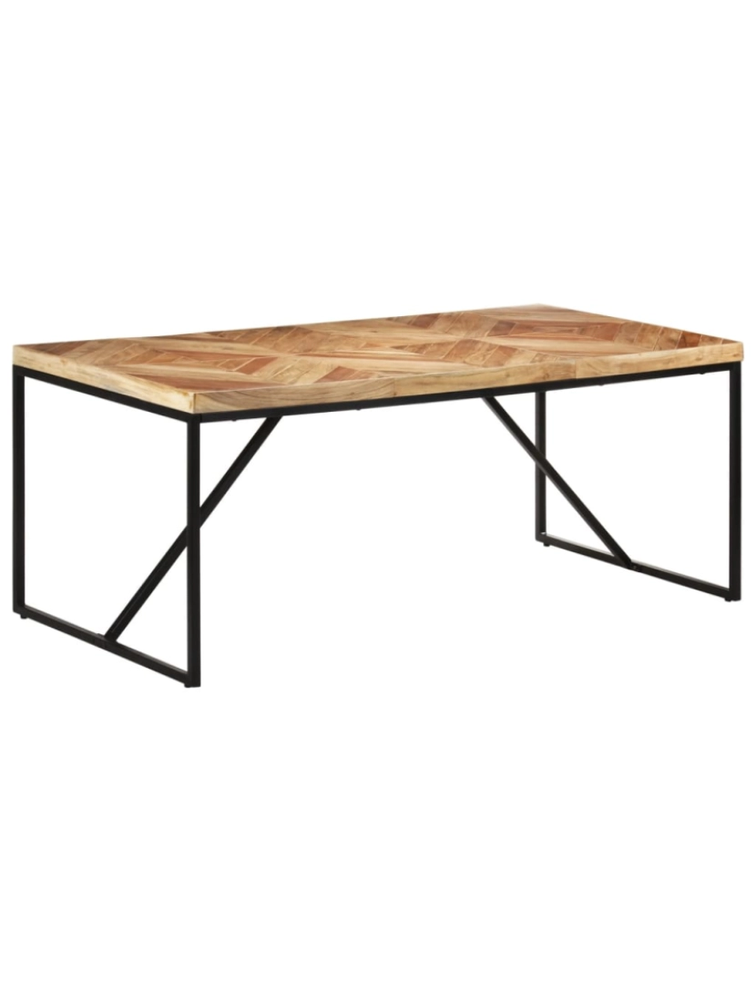 imagem de vidaXL Mesa de jantar 180x90x76 cm madeira acácia maciça e mangueira9