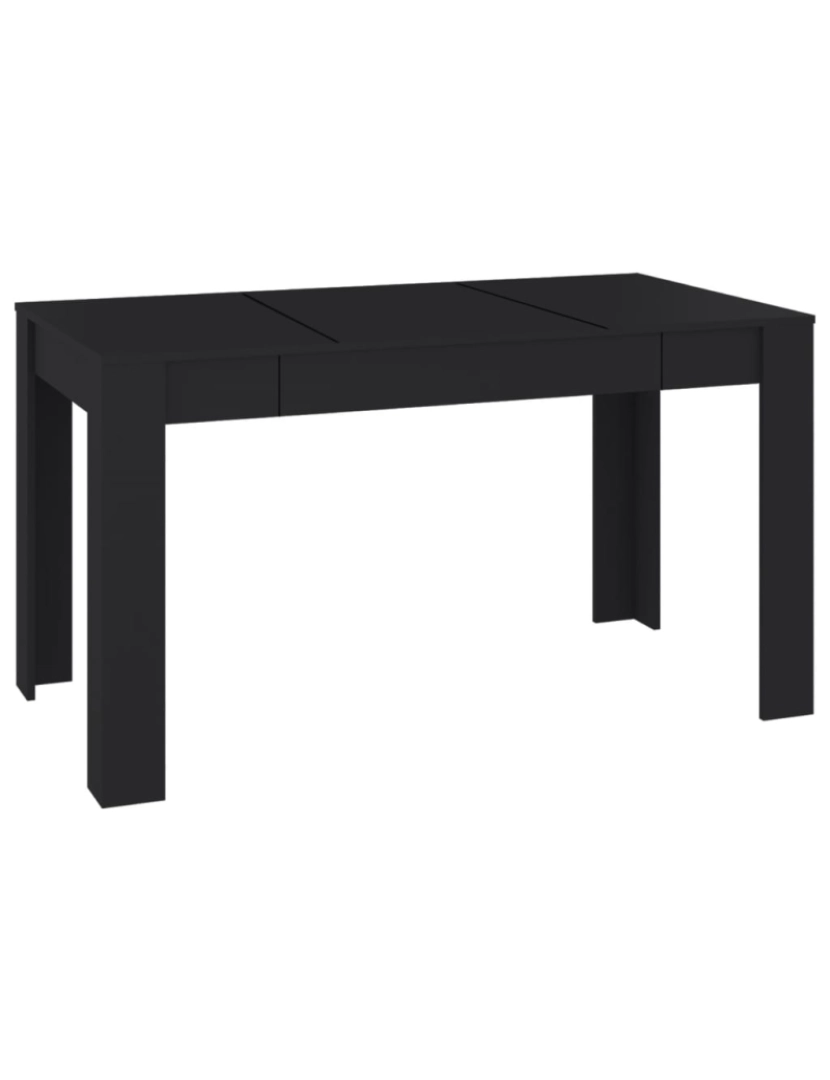 imagem de vidaXL Mesa de jantar 140x74,5x76 cm contraplacado preto1