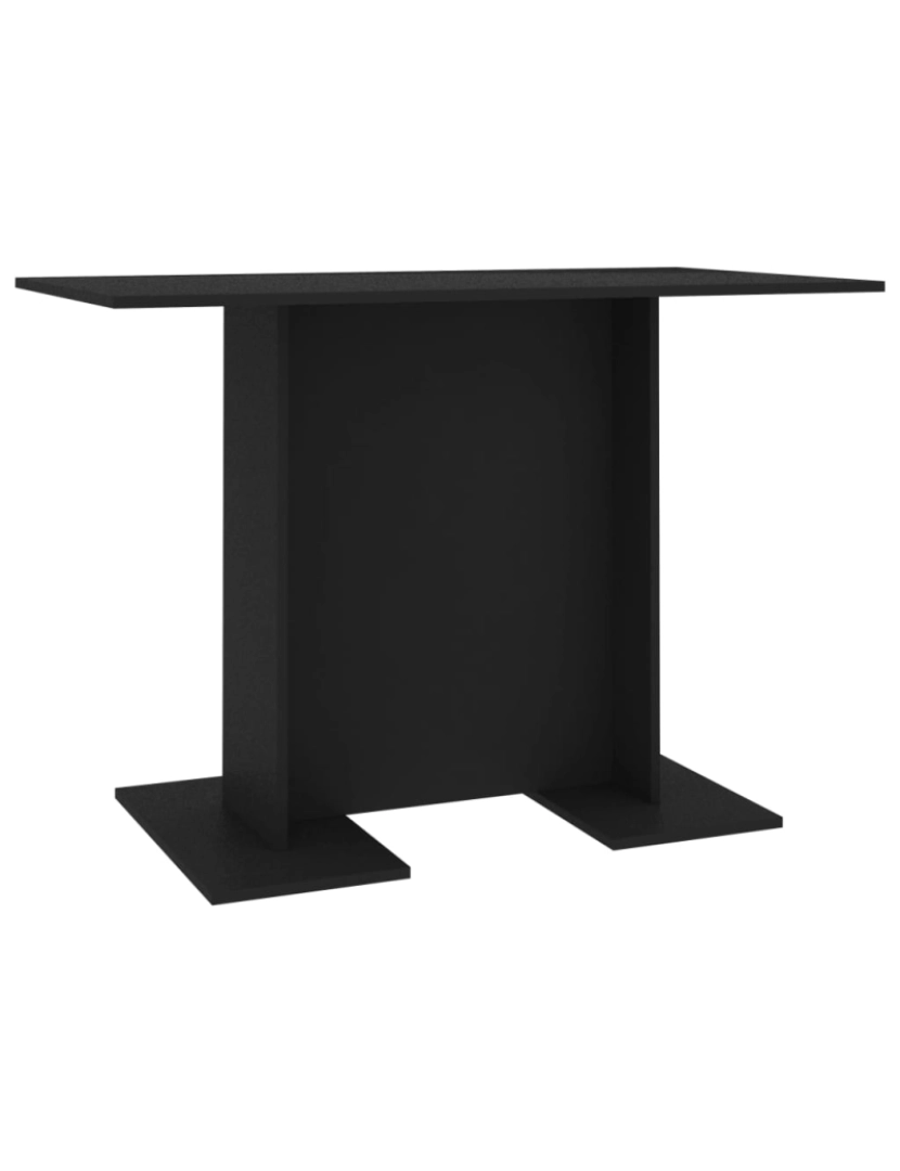 Vidaxl - vidaXL Mesa de jantar 110x60x75 cm contraplacado preto