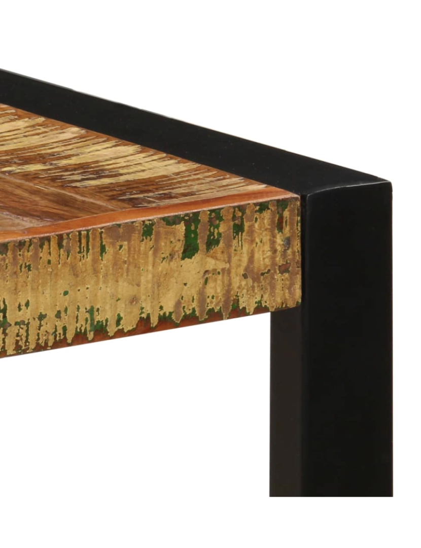 imagem de vidaXL Mesa de jantar 140x70x75 cm madeira recuperada maciça6