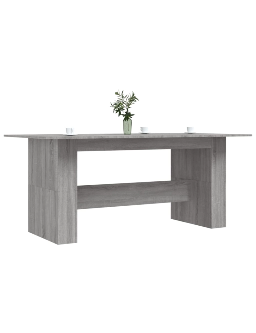 imagem de vidaXL Mesa de jantar 180x90x76 cm derivados de madeira cinza sonoma4