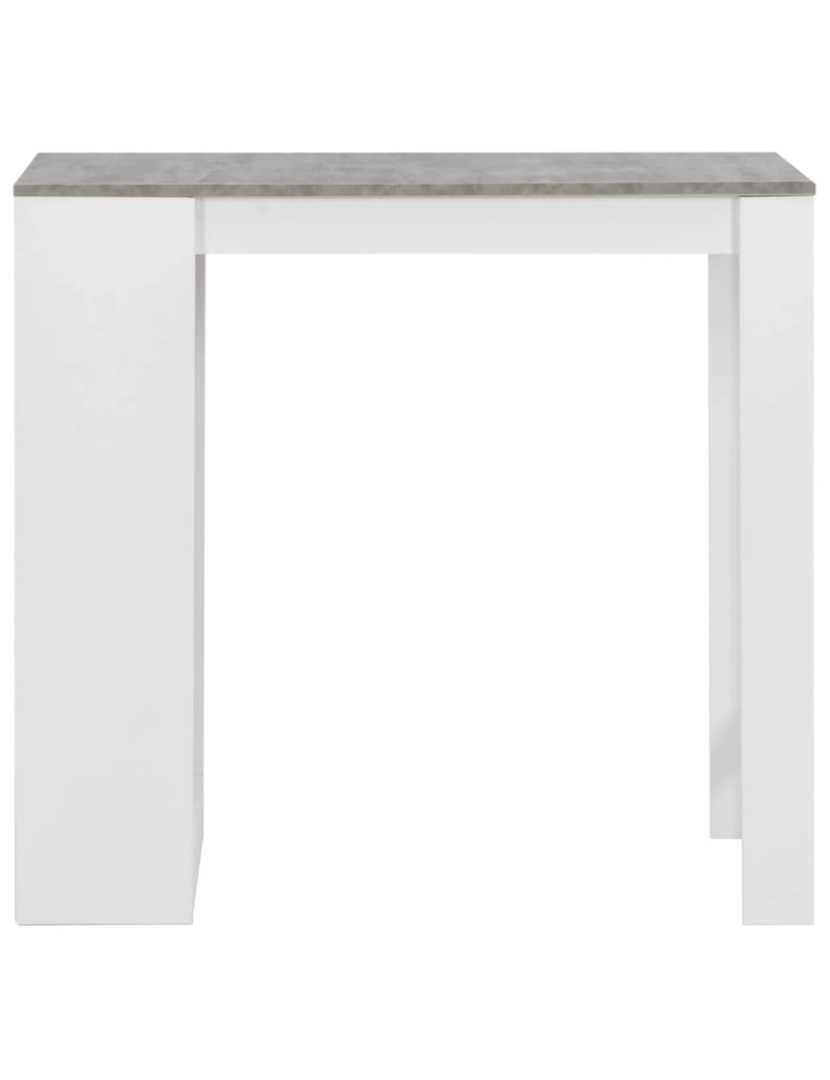 imagem de vidaXL Mesa de bar com prateleira branco 110x50x103 cm3