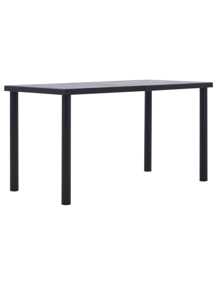 Vidaxl - vidaXL Mesa de jantar 140x70x75 cm MDF preto e cinzento cimento