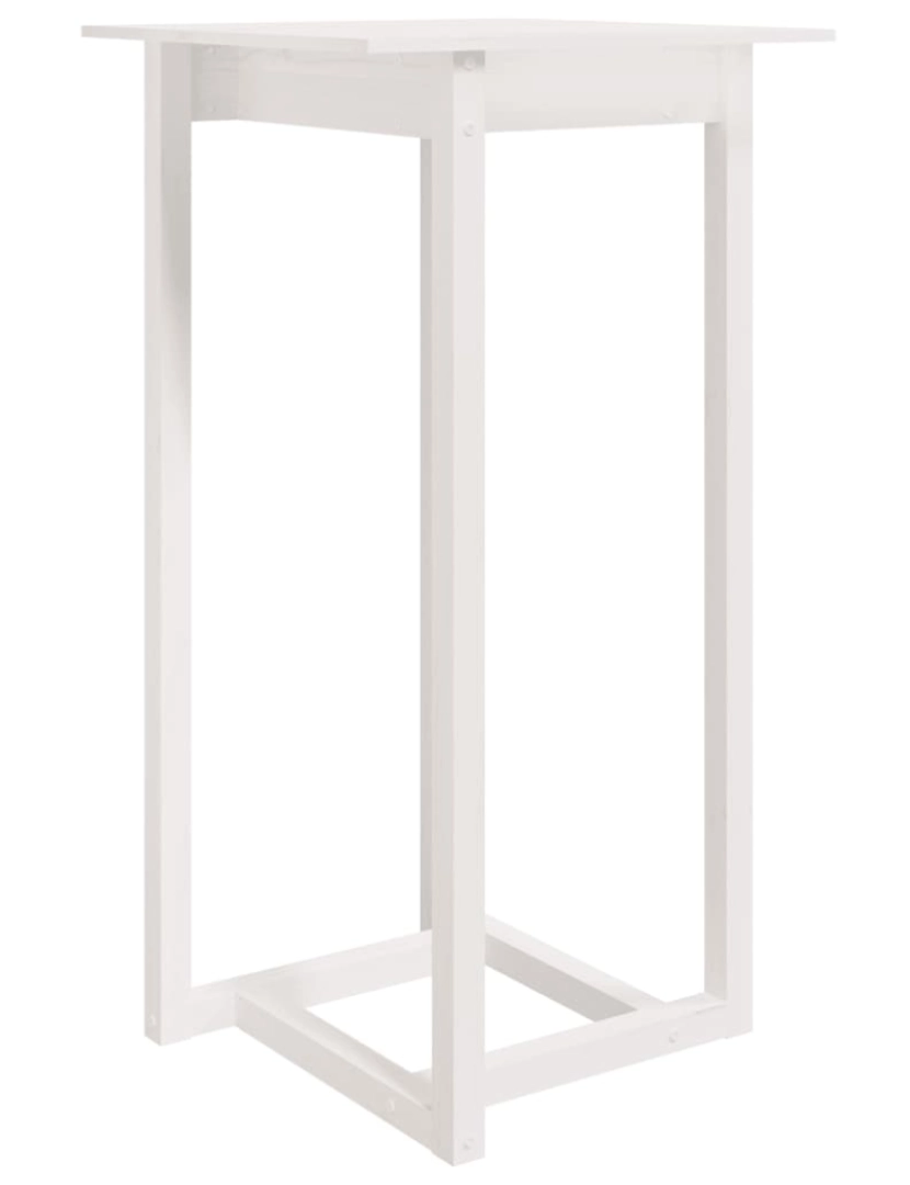 Vidaxl - vidaXL Mesa de bar 60x60x110 cm pinho maciço branco