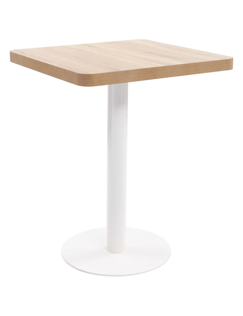 imagem de vidaXL Mesa bistrô 60x60 cm MDF castanho-claro2