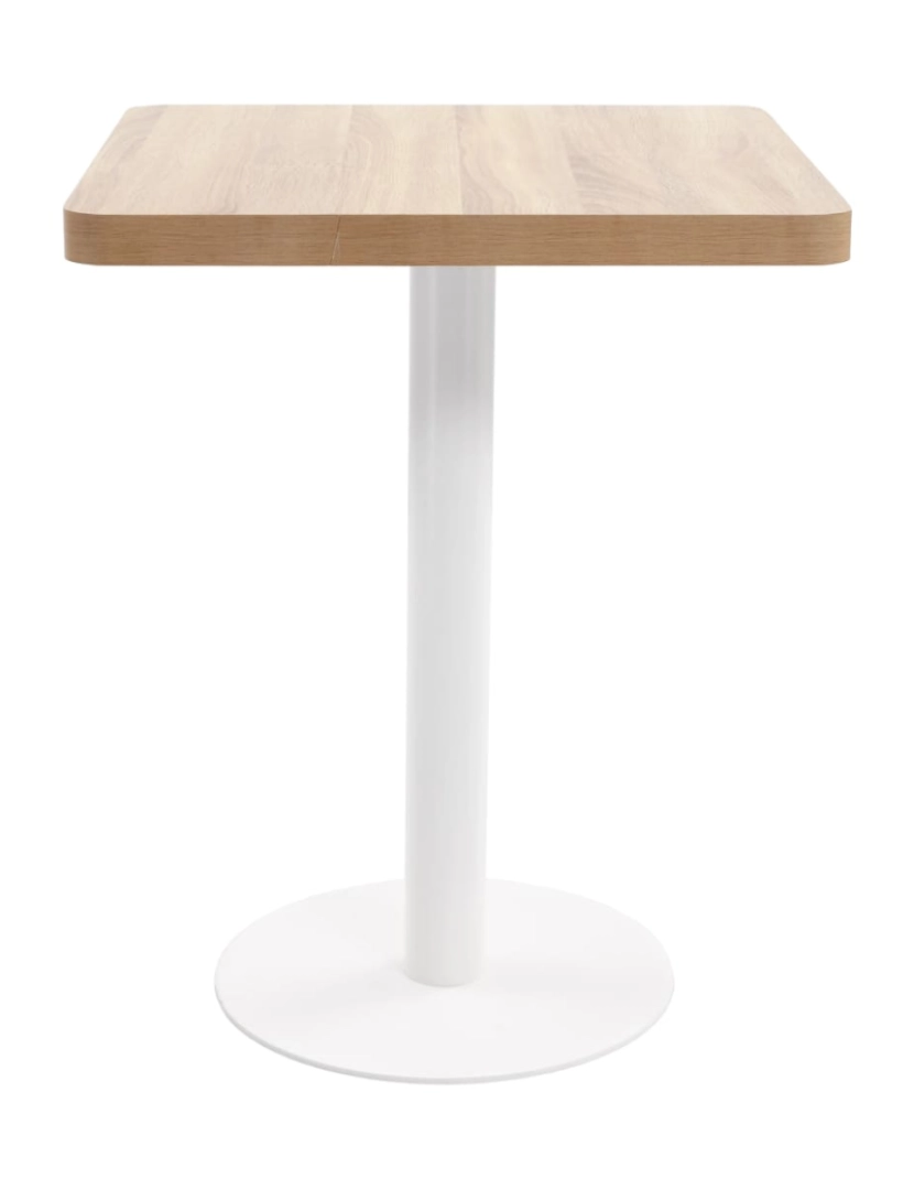 imagem de vidaXL Mesa bistrô 60x60 cm MDF castanho-claro3