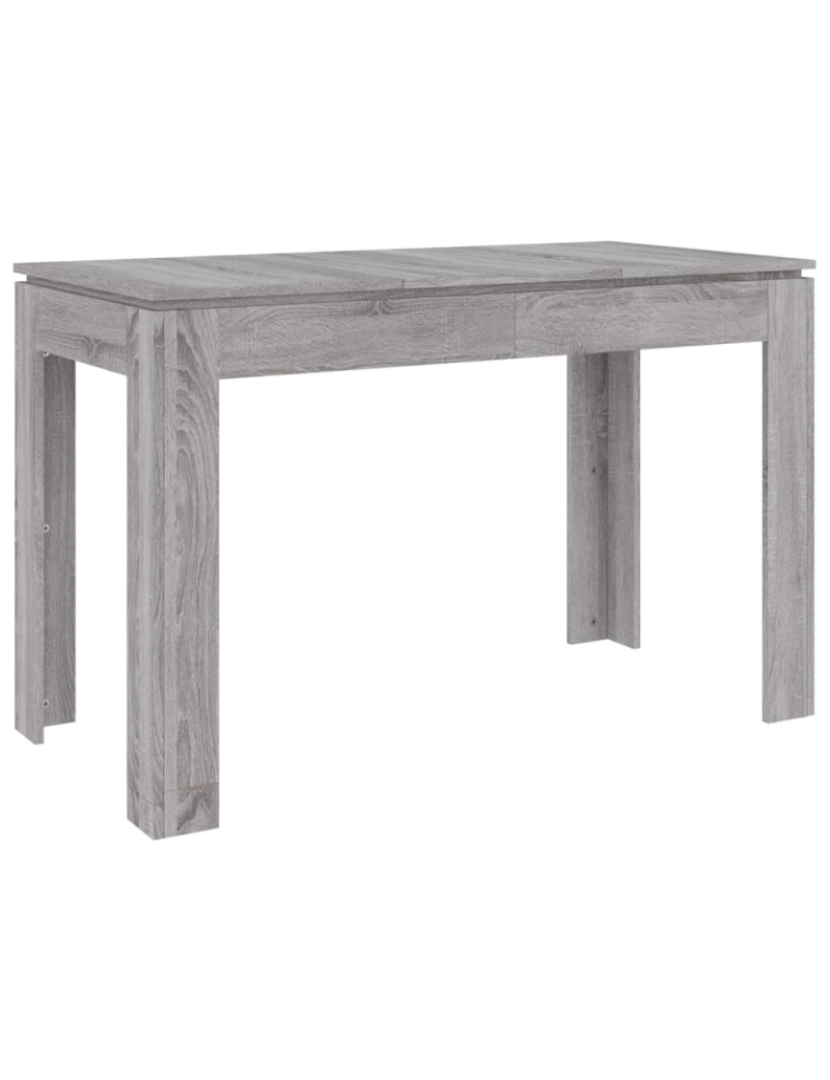 imagem de vidaXL Mesa de jantar 120x60x76 cm derivados de madeira cinza sonoma1