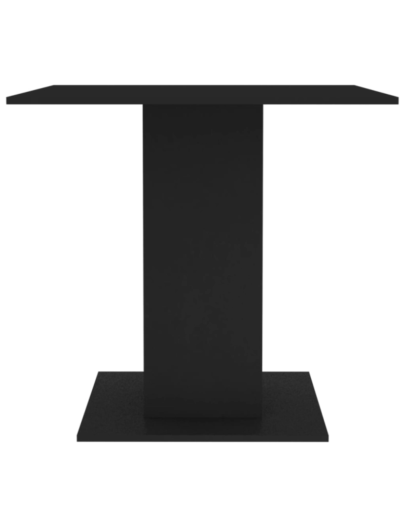 imagem de vidaXL Mesa de jantar 80x80x75 cm contraplacado preto5