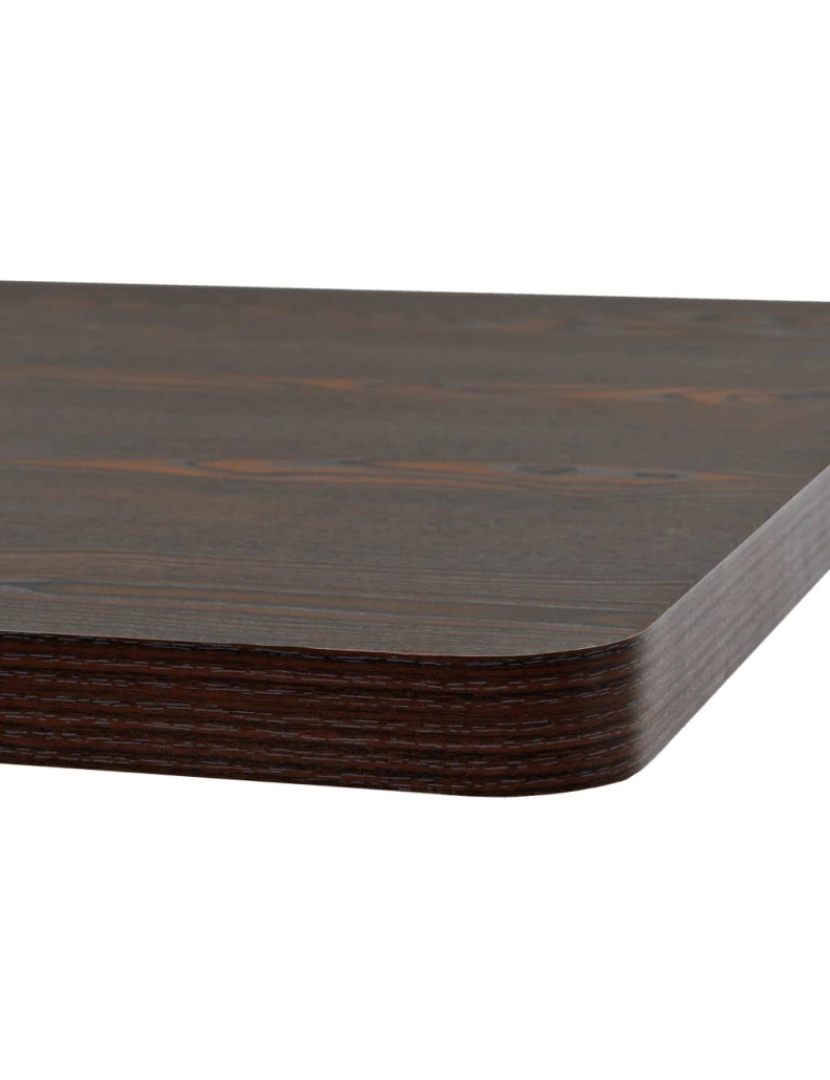 imagem de vidaXL Mesa bistrô em MDF e aço quadrada 80x80x75 cm cinzento escuro6