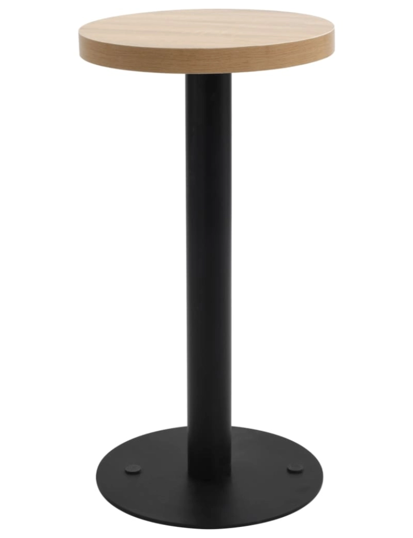 imagem de vidaXL Mesa bistrô 40 cm MDF castanho-claro1