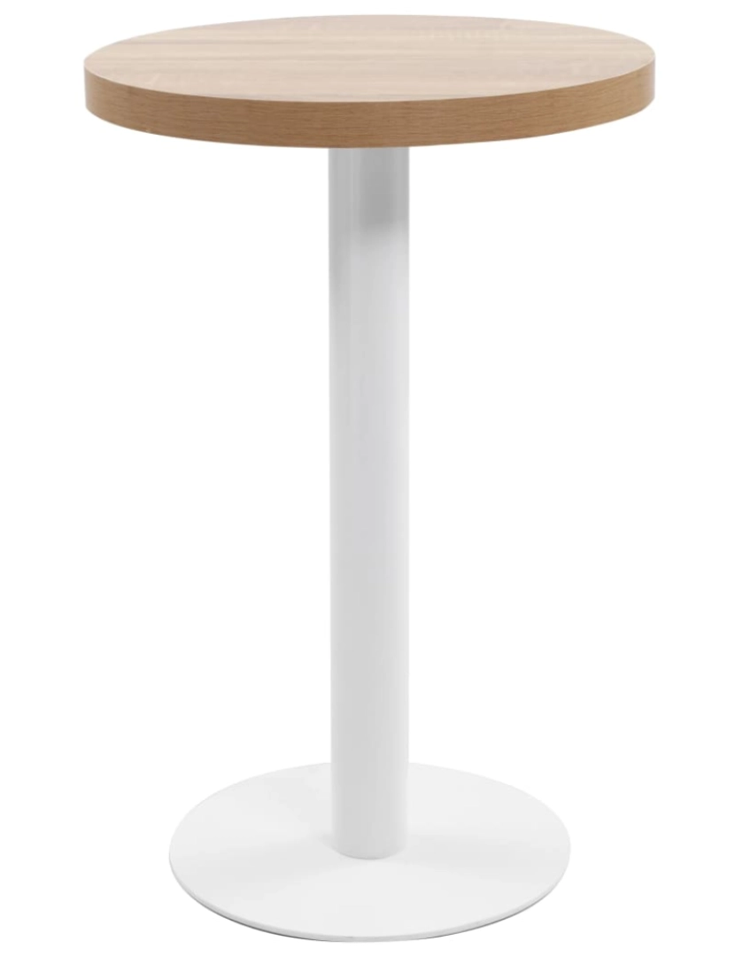 imagem de vidaXL Mesa bistrô 50 cm MDF castanho-claro1