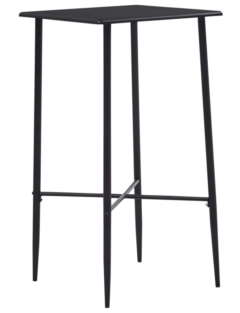 Vidaxl - vidaXL Mesa de bar 60x60x111 cm MDF preto