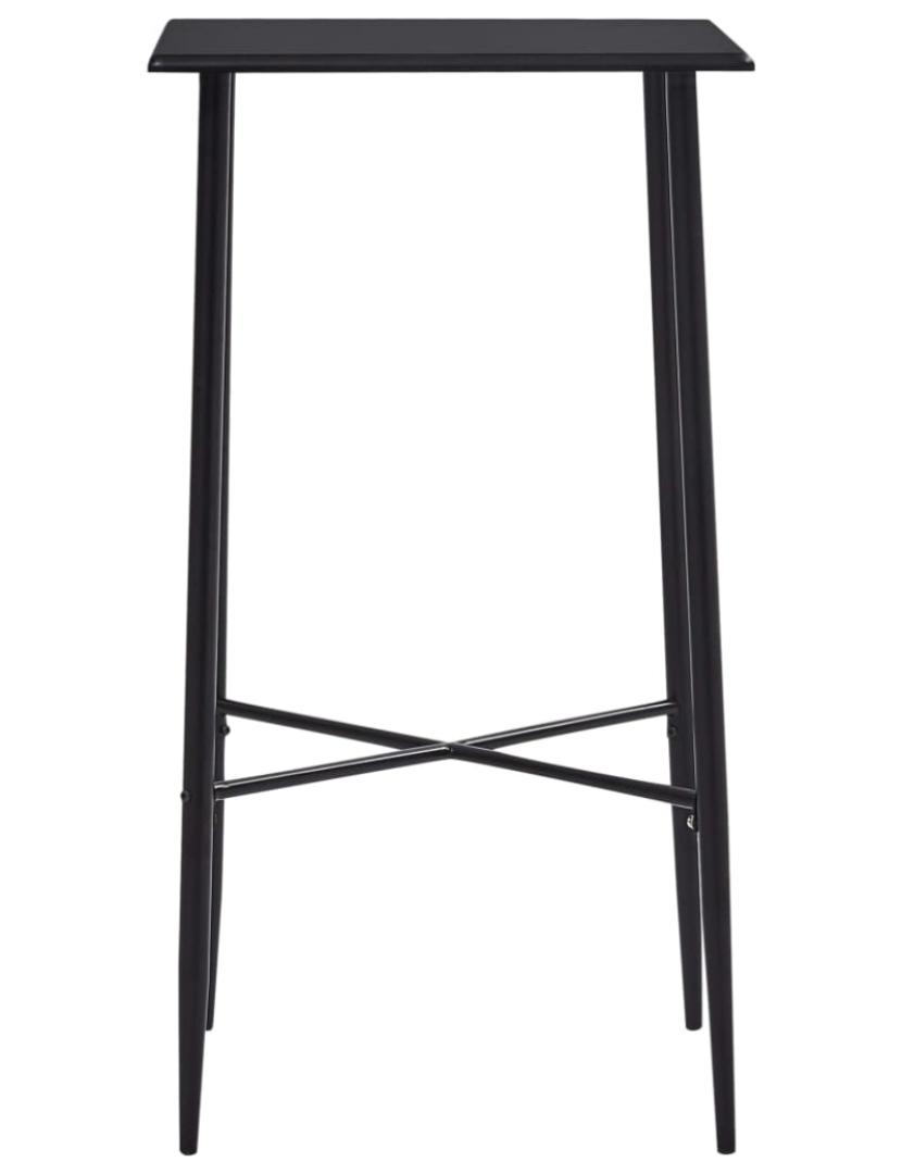 imagem de vidaXL Mesa de bar 60x60x111 cm MDF preto3