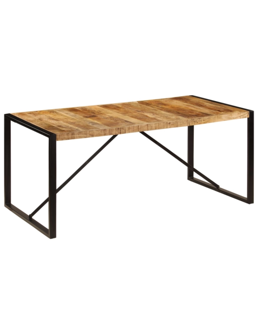 imagem de vidaXL Mesa de jantar madeira de mangueira maciça áspera 180 cm10