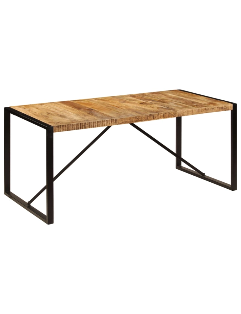 imagem de vidaXL Mesa de jantar madeira de mangueira maciça áspera 180 cm11