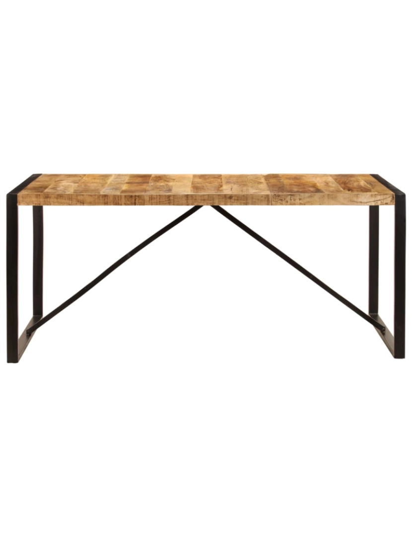 imagem de vidaXL Mesa de jantar madeira de mangueira maciça áspera 180 cm4