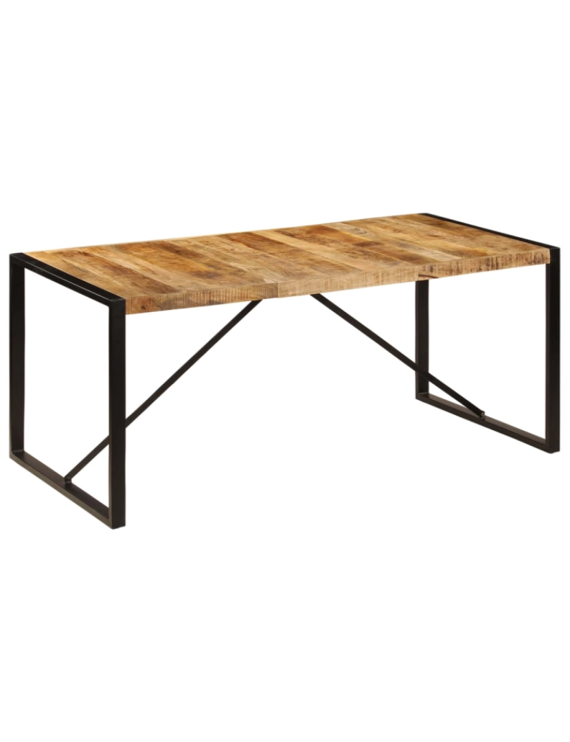 imagem de vidaXL Mesa de jantar madeira de mangueira maciça áspera 180 cm9