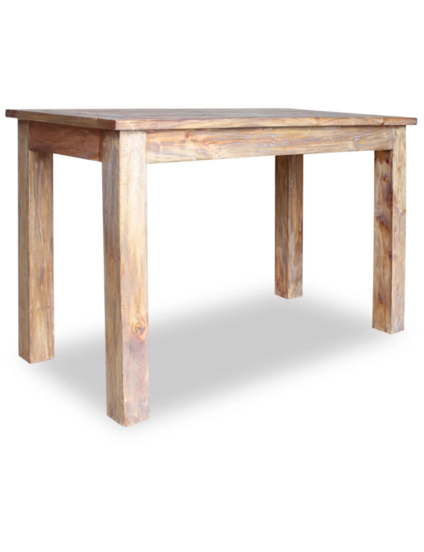 imagem de vidaXL Mesa de jantar madeira reciclada maciça 120x60x77 cm4