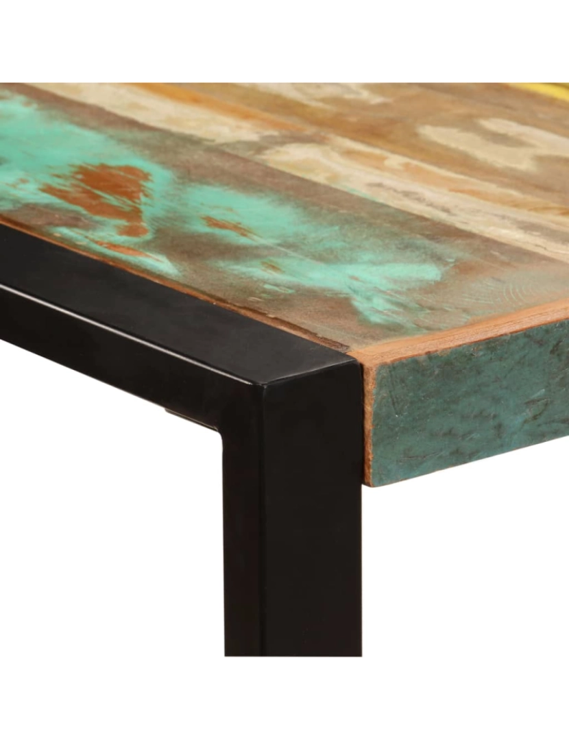 imagem de vidaXL Mesa de jantar 180x90x75 cm madeira recuperada maciça4