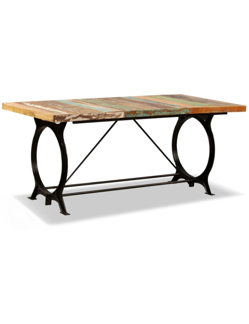 imagem de vidaXL Mesa de jantar madeira reciclada maciça 180 cm1