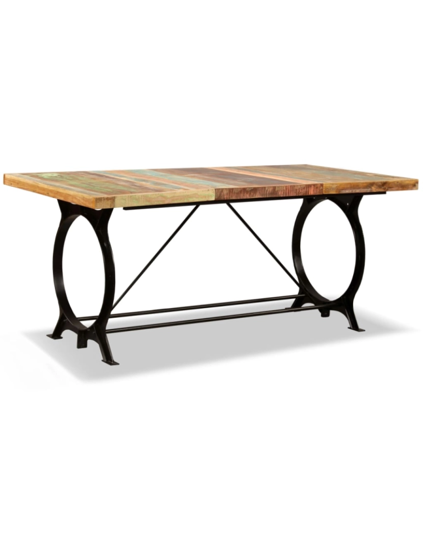 imagem de vidaXL Mesa de jantar madeira reciclada maciça 180 cm10