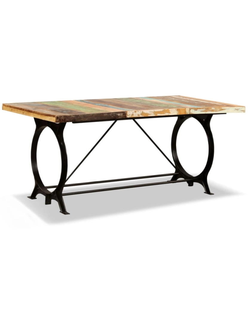 imagem de vidaXL Mesa de jantar madeira reciclada maciça 180 cm11