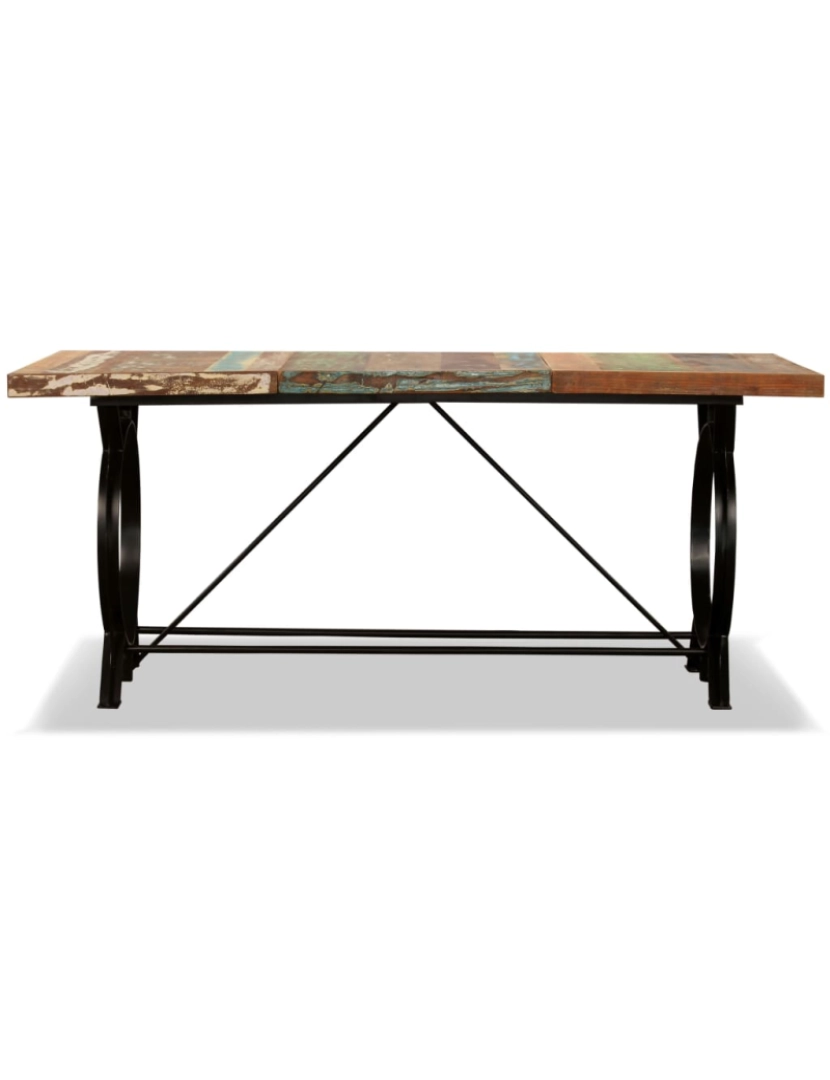 imagem de vidaXL Mesa de jantar madeira reciclada maciça 180 cm4