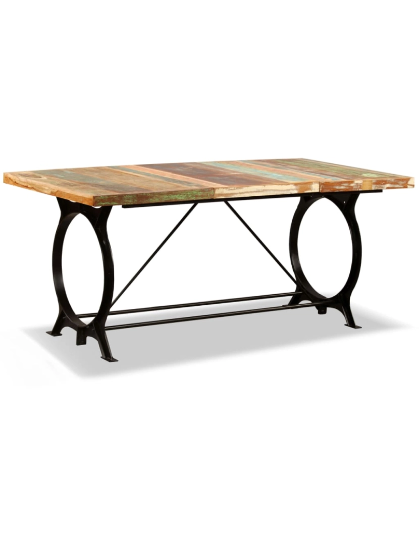 imagem de vidaXL Mesa de jantar madeira reciclada maciça 180 cm9