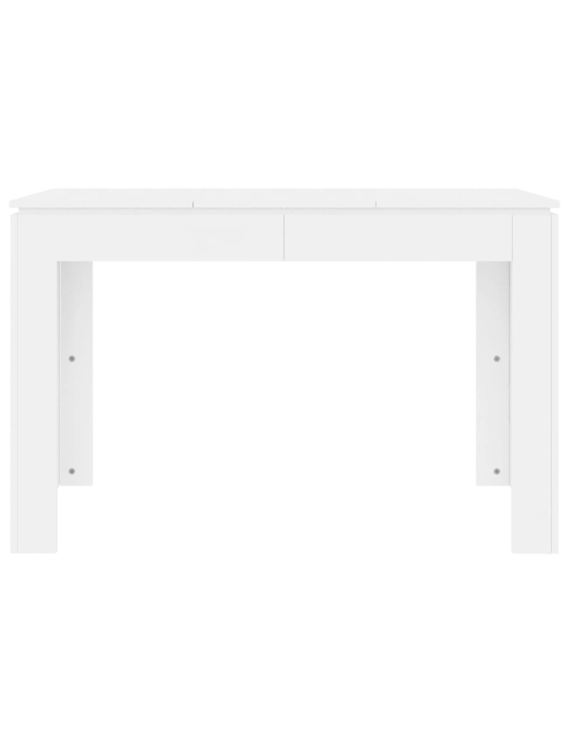 imagem de vidaXL Mesa de jantar 120x60x76 cm contraplacado branco5