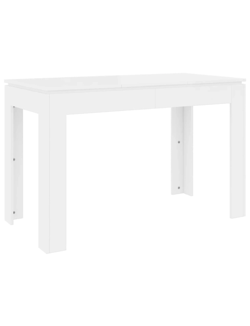 imagem de vidaXL Mesa de jantar 120x60x76 cm contraplacado branco7