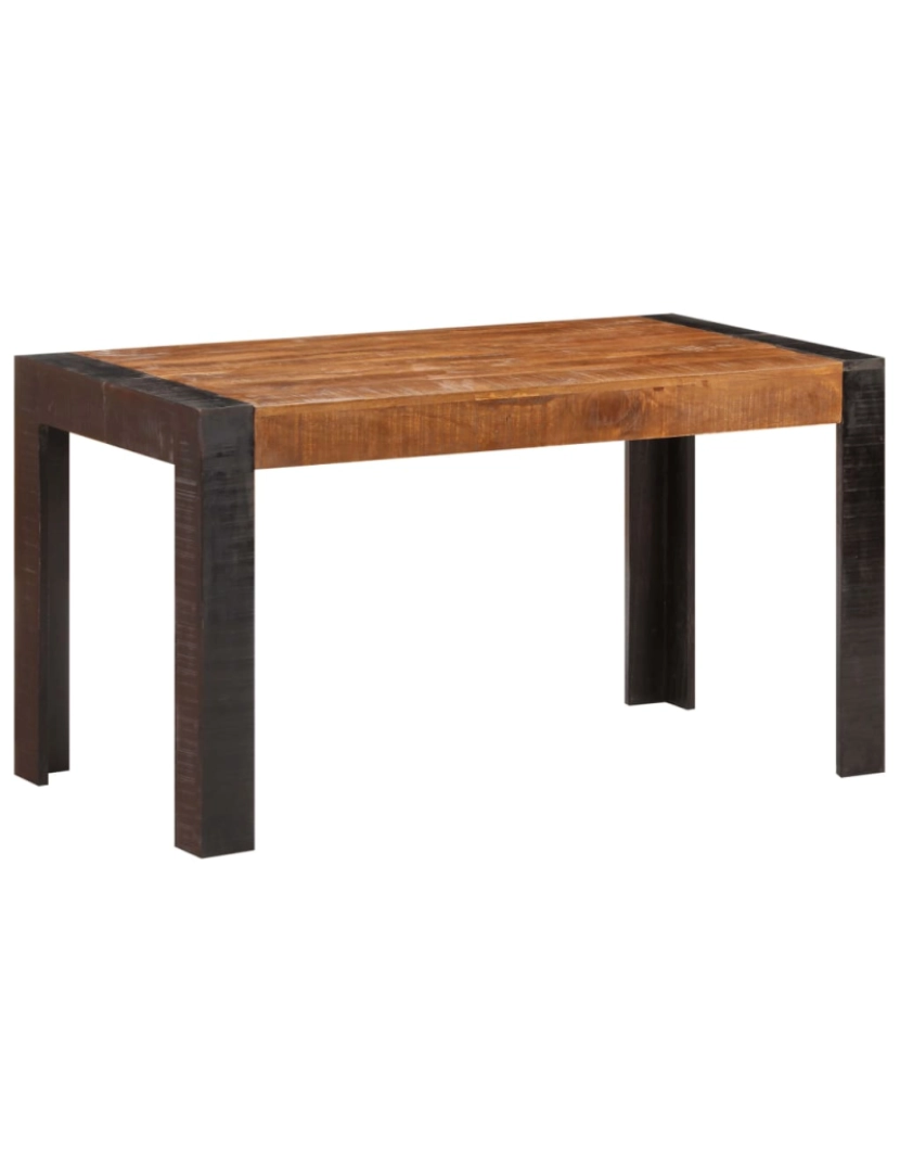 imagem de vidaXL Mesa de jantar 140x70x76 cm madeira de mangueira áspera maciça8