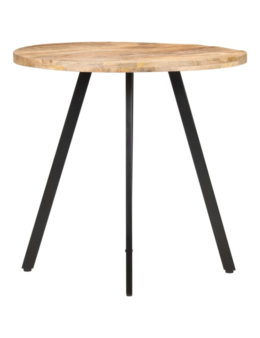 imagem de vidaXL Mesa de jantar 80 cm madeira de mangueira áspera10